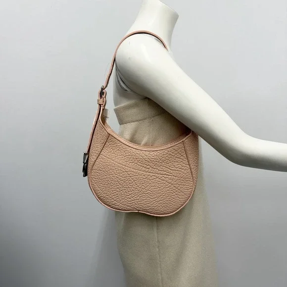 Burberry Leather Small Chess Baguette Shoulder Bag Purse Blush NWT $2190 Dust Ba - Picture 3 of 14